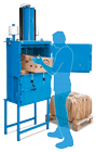 Small footprint Baler Model 102 ideal for small amounts of cardboard