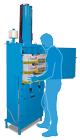 Small baler model 205, ideal baler for small cardboard boxes
