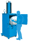 Baler Model 305 is a deep chamber baler perfect for different cardboard box sizes and plastic bags