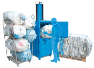 Deep chamber baler for medium volumes of plastic and cardboard waste - Model 305