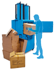 Deep chamber baler model 305, ideal baler for medium size cardboard boxes