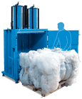 Powerful baler model 509 for large amounts of plastic