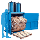 Baler model 509, ideal baler for large amounts of cardboard