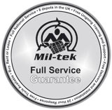 Mil-tek Full Service Guarantee